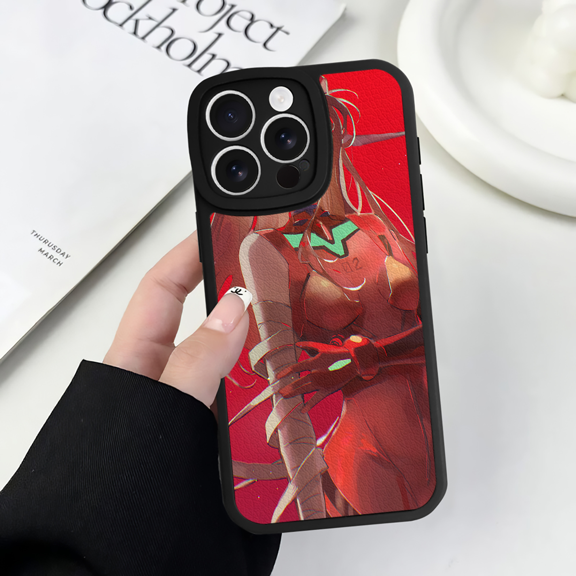 （画像用） EVA 新世紀エヴァンゲリオン 【iPhone 16シリーズ対応】シリコンスマホケース（レザー調） 材質：シリコン